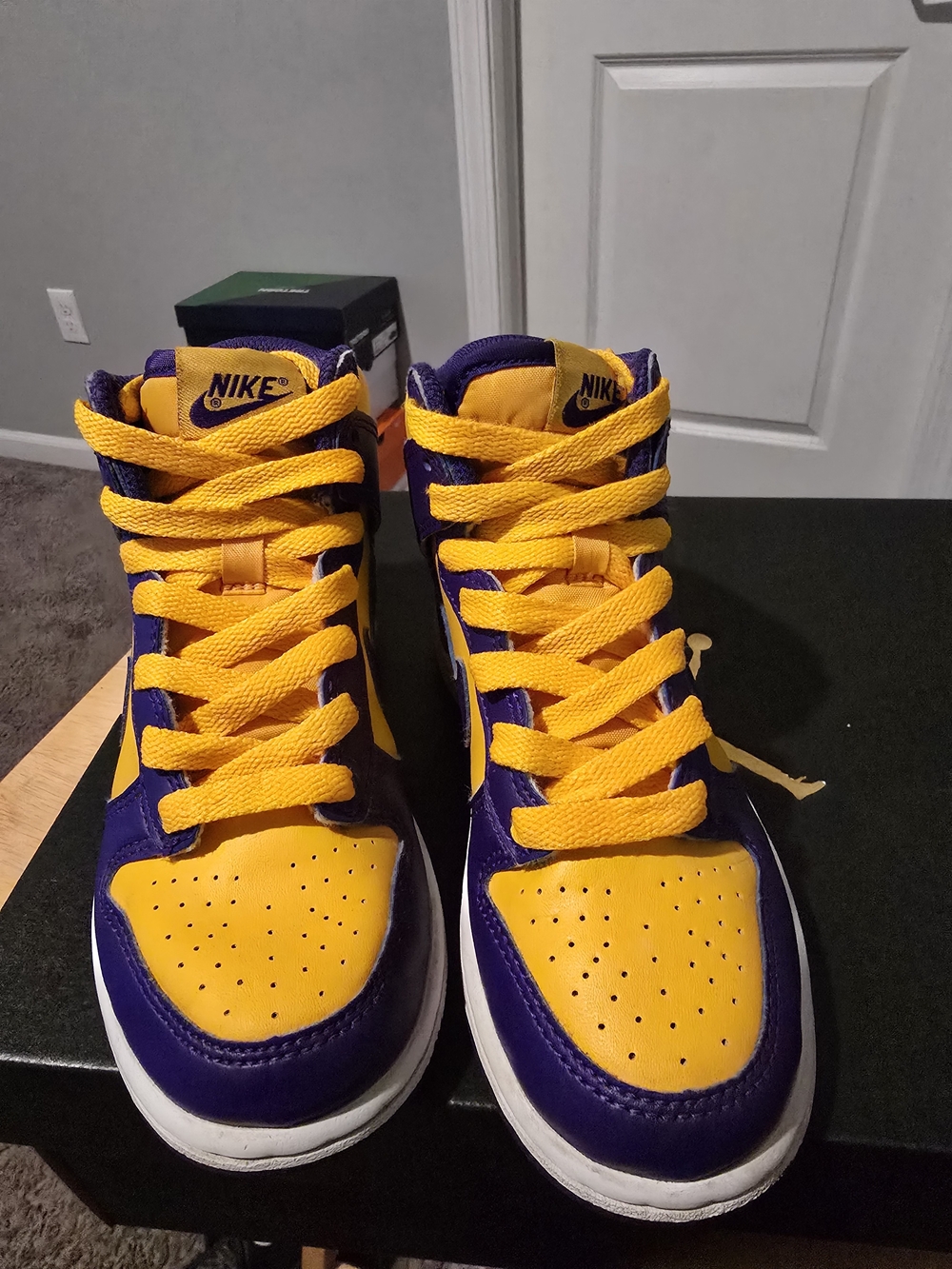 Nike Dunk High Retro Court Purple Yellow Lakers Size 12C DD1399 500
